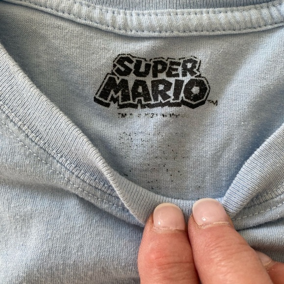 Super Mario T-Shirt Adult Small Blue Tour the Mushroom Kingdom Graphic Tee Game - Picture 2 of 8